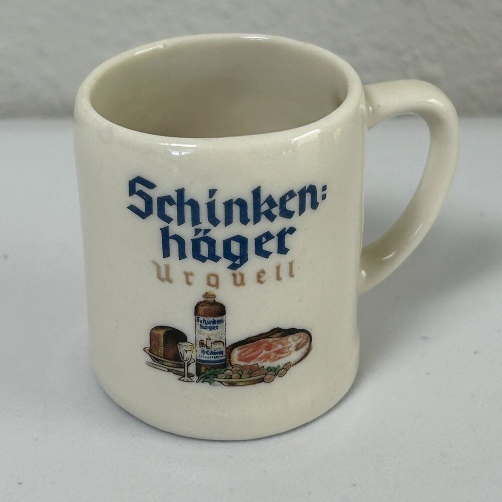 Schinkenhager Urquell‎ Shot Glass Ceramic Mini Stein Mug Cup Bavaria Bar
